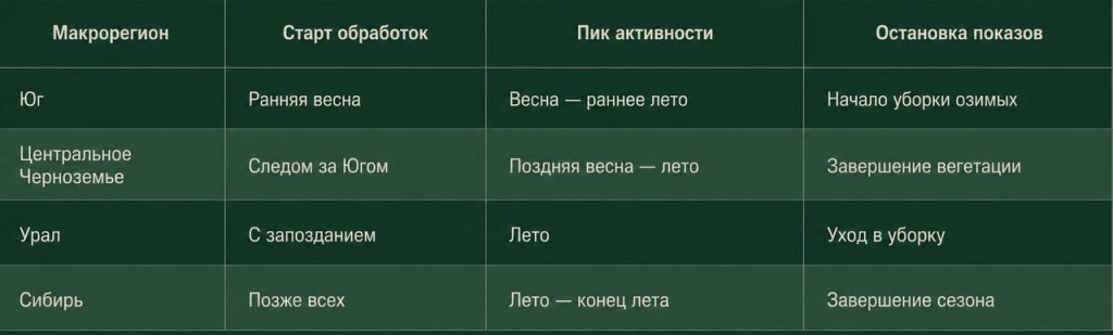 Макрорегионы и окна обработок Макрорегионы и окна обработок