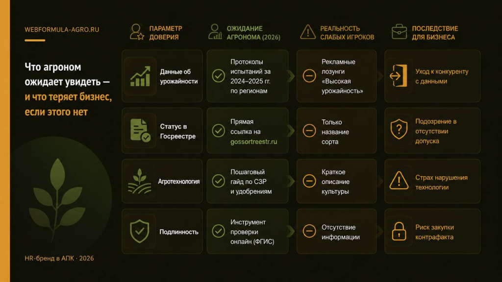 Что агроном ожидает увидеть — и что теряет бизнес, если этого нет Что агроном ожидает увидеть — и что теряет бизнес, если этого нет